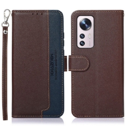 Flip Case Xiaomi 12 Pro Litsi Style Rfid Khazneh