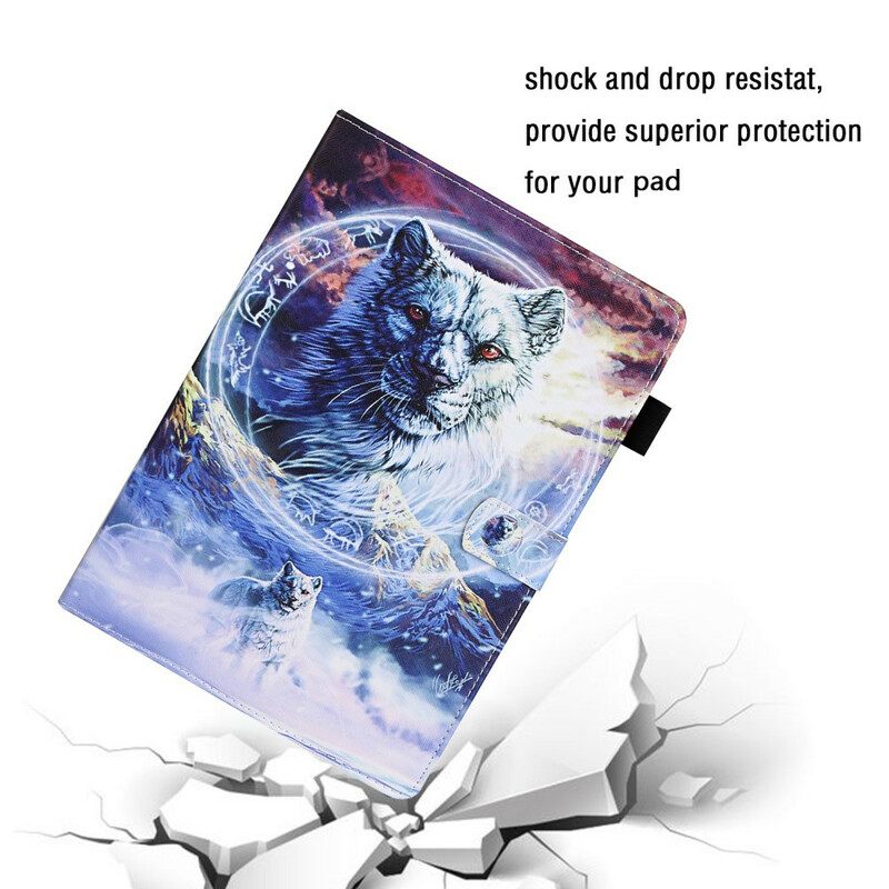 Flip Case Samsung Galaxy Tab S7 / Tab S8 Wolves