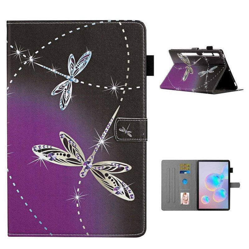 Kotelot Samsung Galaxy Tab S7 / Tab S8 Dragonflies