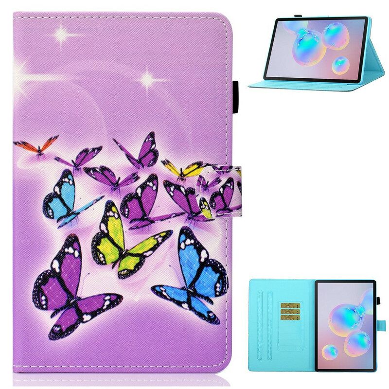 Kotelot Samsung Galaxy Tab S7 / Tab S8 Painted Butterflies