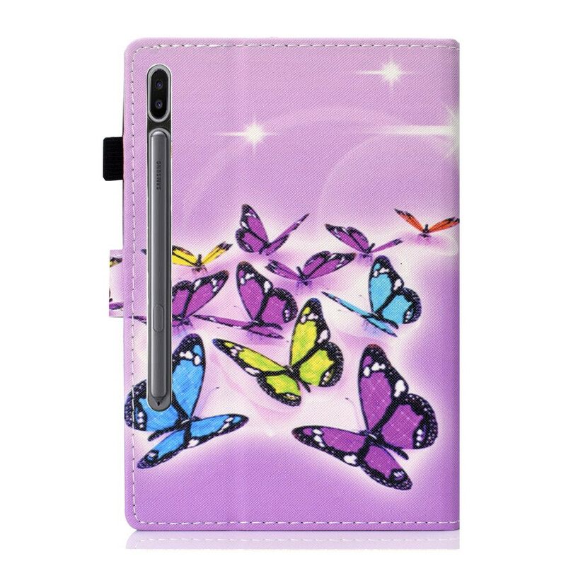 Kotelot Samsung Galaxy Tab S7 / Tab S8 Painted Butterflies