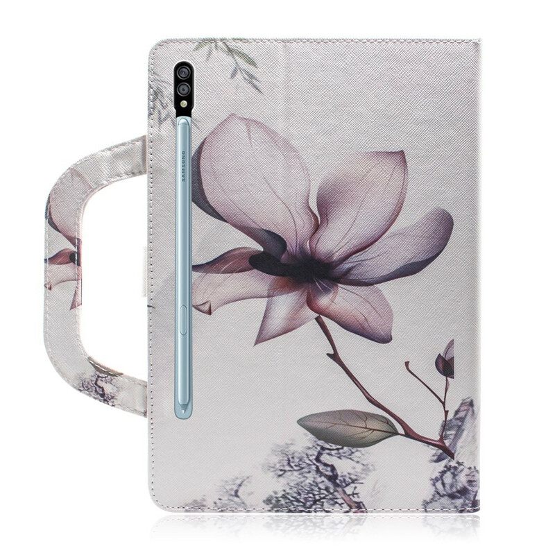 Kotelot Samsung Galaxy Tab S7 / Tab S8 Vintage Flower Kahvalla