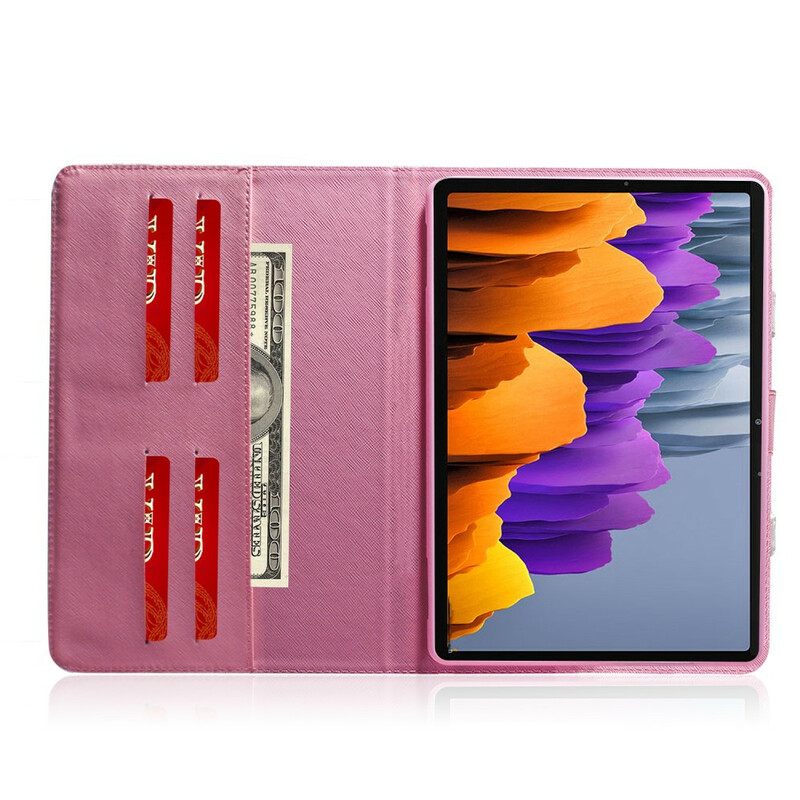 Kotelot Samsung Galaxy Tab S7 / Tab S8 Vintage Flower Kahvalla