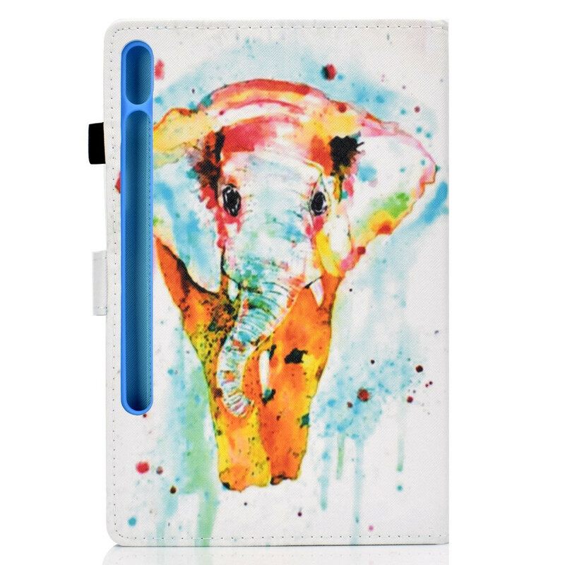 Kotelot Samsung Galaxy Tab S7 / Tab S8 Watercolour Elephant