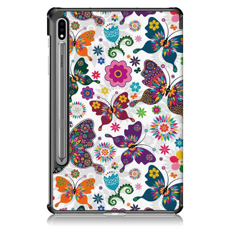 Puhelinkuoret Samsung Galaxy Tab S7 / Tab S8 Enhanced Butterflies And Flowers