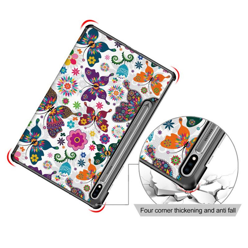 Puhelinkuoret Samsung Galaxy Tab S7 / Tab S8 Enhanced Butterflies And Flowers