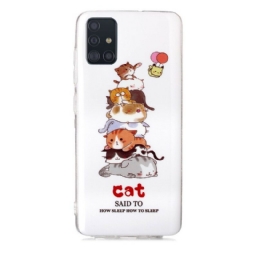 Case Samsung Galaxy A51 Cats Fluorescent