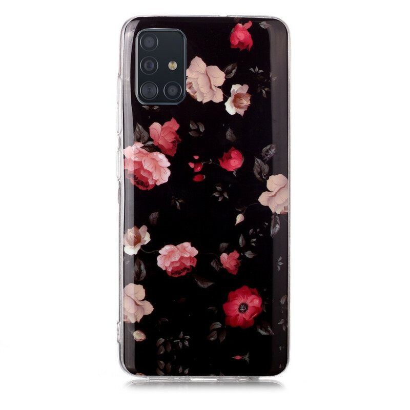 Case Samsung Galaxy A51 Fluorescent Floral Sarja