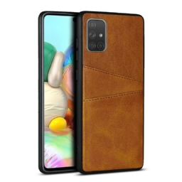 Case Samsung Galaxy A51 Leather Texture Kaksoiskorttikotelo