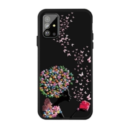 Case Samsung Galaxy A51 Nainen Kukkapäällä