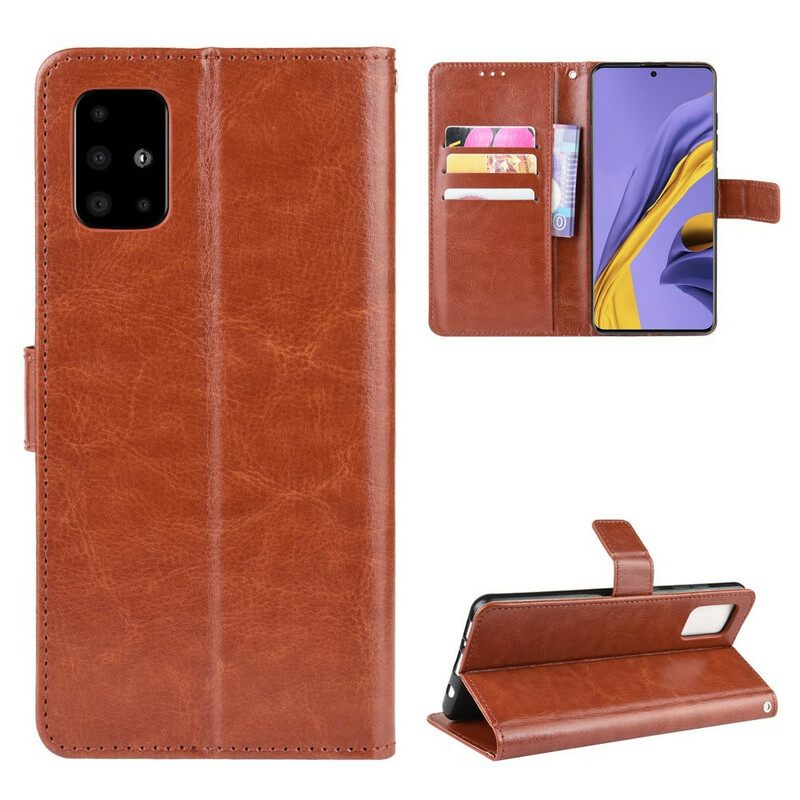 Flip Case Samsung Galaxy A51 Keinonahka Näyttävä