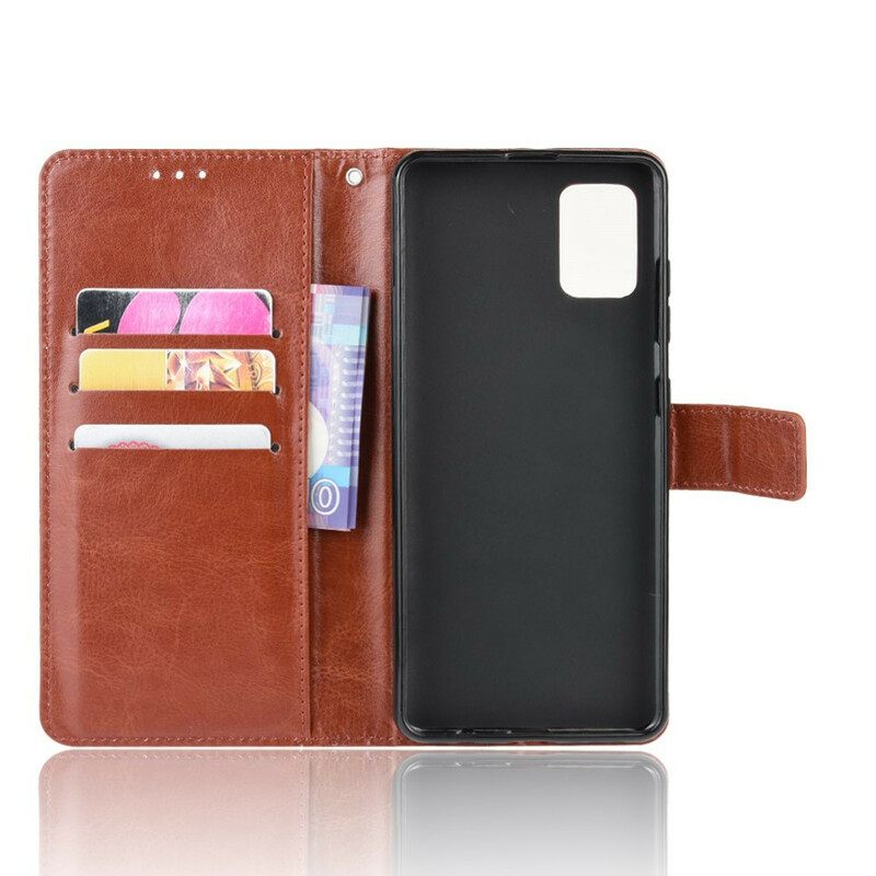 Flip Case Samsung Galaxy A51 Keinonahka Näyttävä