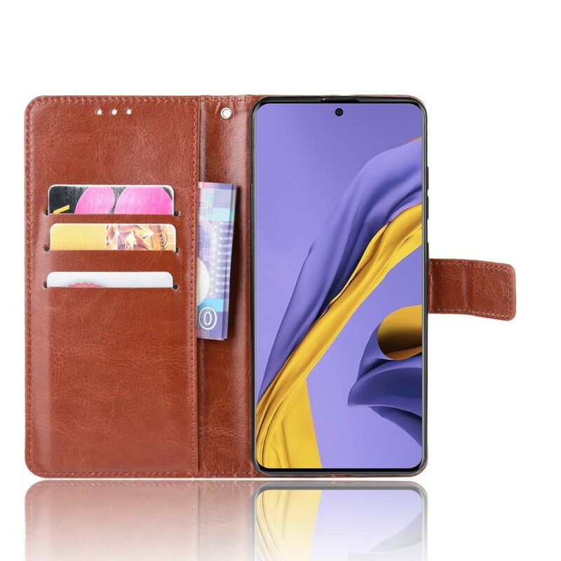 Flip Case Samsung Galaxy A51 Keinonahka Näyttävä