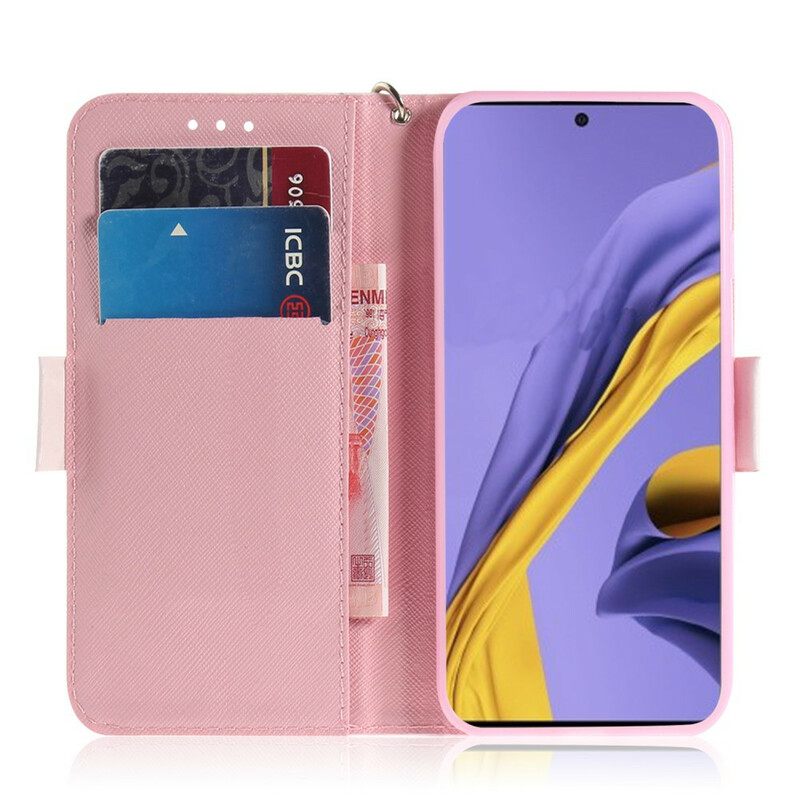 Flip Case Samsung Galaxy A51 Suojaketju Kuori Strappy Pump