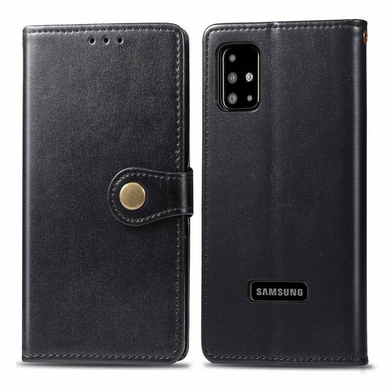 Kotelot Samsung Galaxy A51 Keinonahka Ja Vintage-lukko