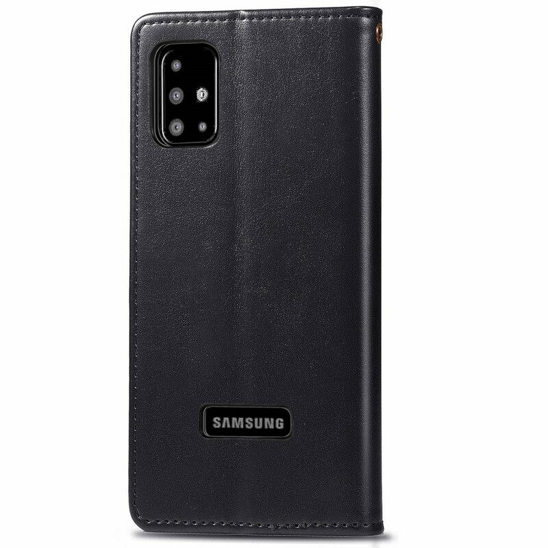 Kotelot Samsung Galaxy A51 Keinonahka Ja Vintage-lukko