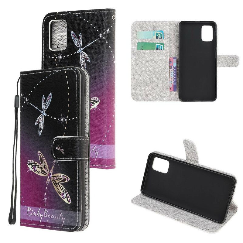 Kotelot Samsung Galaxy A51 Suojaketju Kuori Strappy Dragonflies