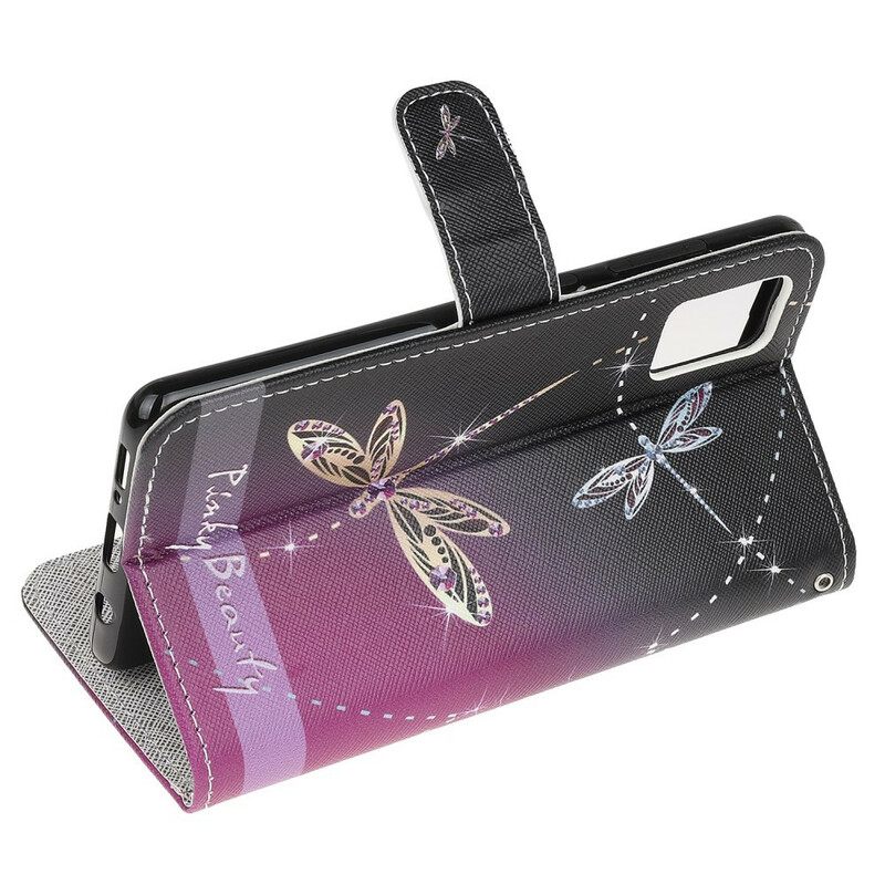 Kotelot Samsung Galaxy A51 Suojaketju Kuori Strappy Dragonflies