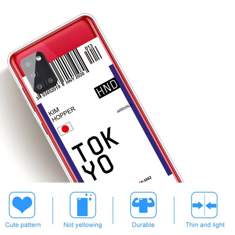 Kuori Samsung Galaxy A51 Boarding Pass Tokioon