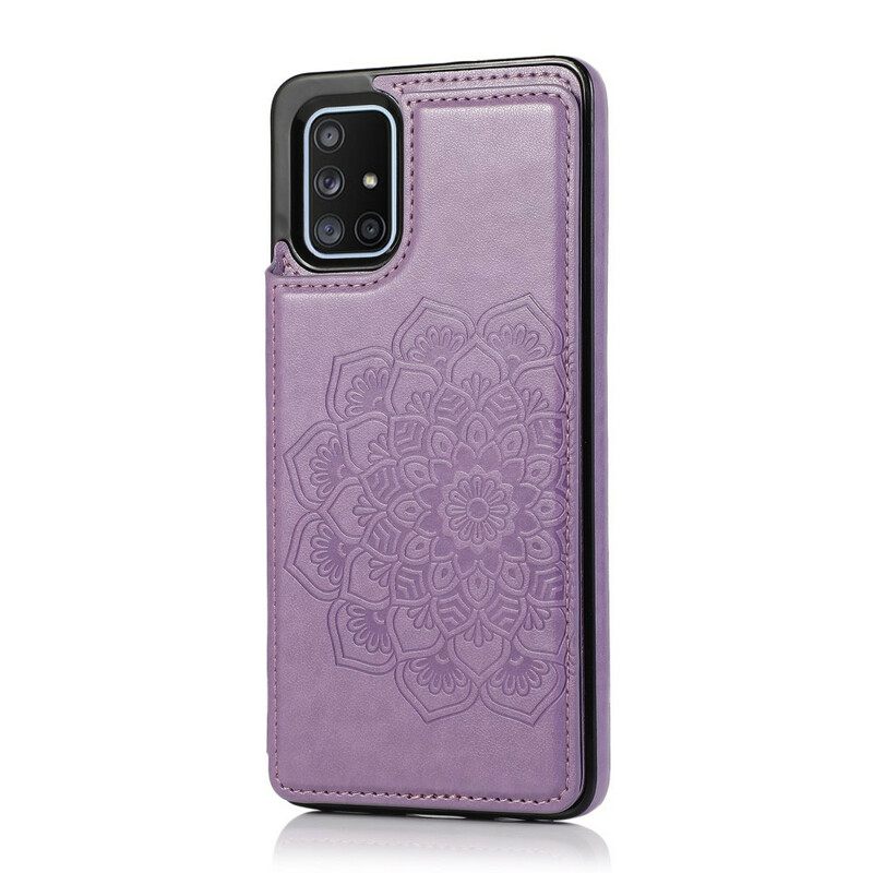 Kuori Samsung Galaxy A51 Mandala Print Korttikotelo