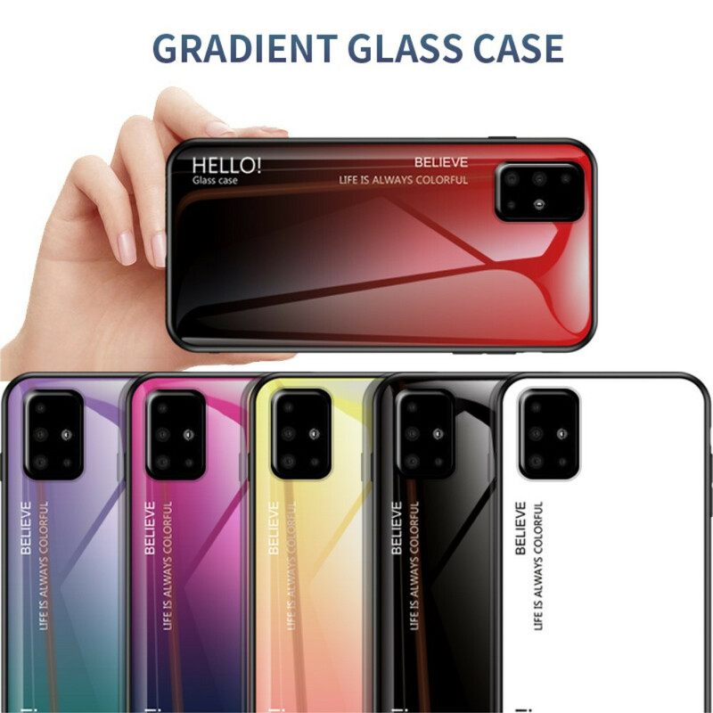 Kuori Samsung Galaxy A51 Tempered Glass Hei