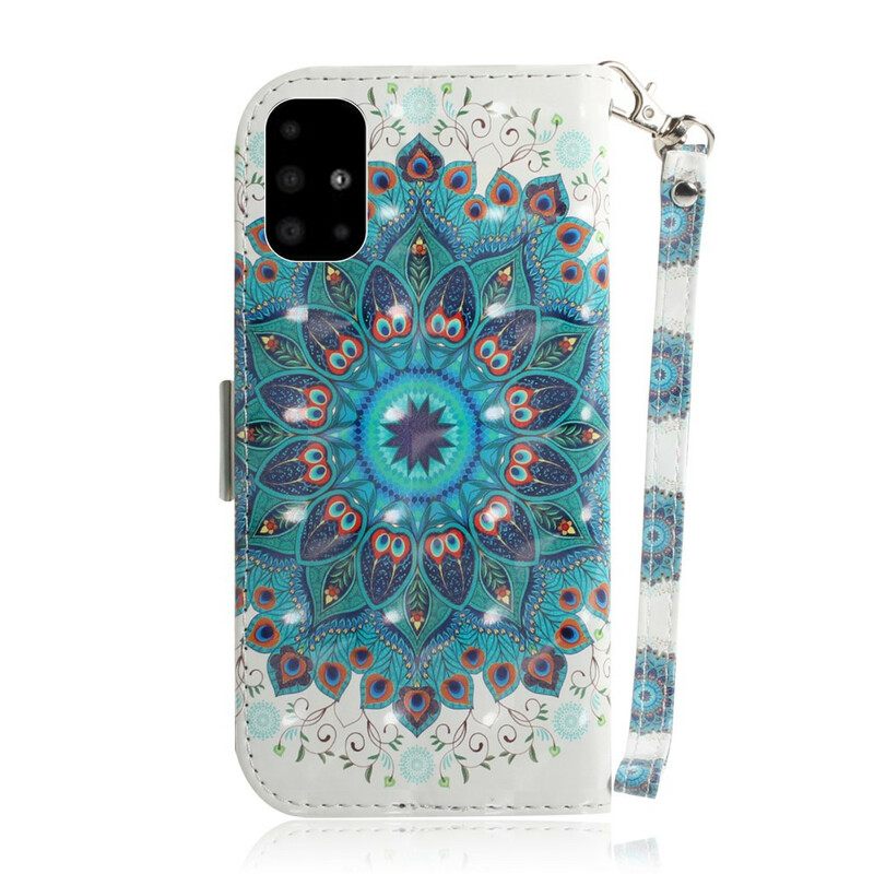 Nahkakotelo Samsung Galaxy A51 Suojaketju Kuori Magistral Strappy Mandala