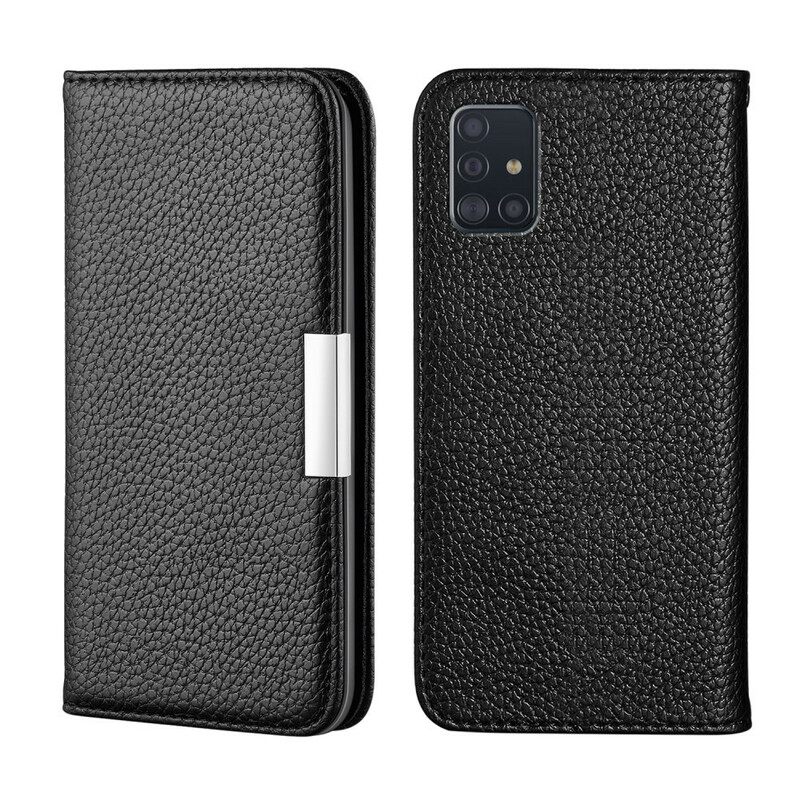 Puhelinkuoret Samsung Galaxy A51 Kotelot Flip Ultra Chic Litchi Faux Leather