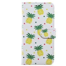 Nahkakotelo Google Pixel 7A Suojaketju Kuori Strappy Ananas