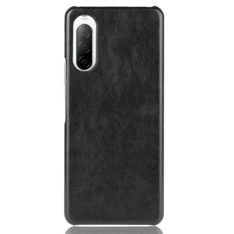 Case Sony Xperia 10 II Litchin Nahkaefekti