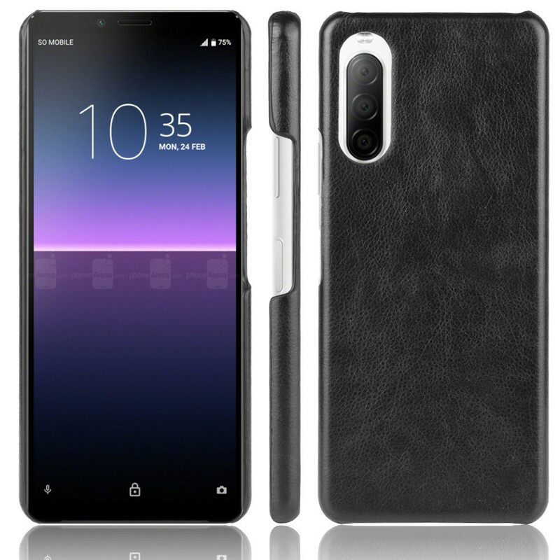 Case Sony Xperia 10 II Litchin Nahkaefekti