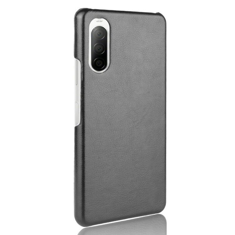 Case Sony Xperia 10 II Litchin Nahkaefekti