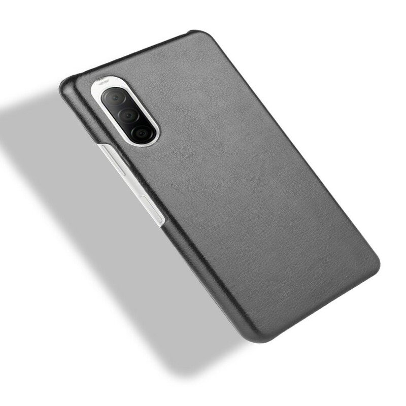 Case Sony Xperia 10 II Litchin Nahkaefekti