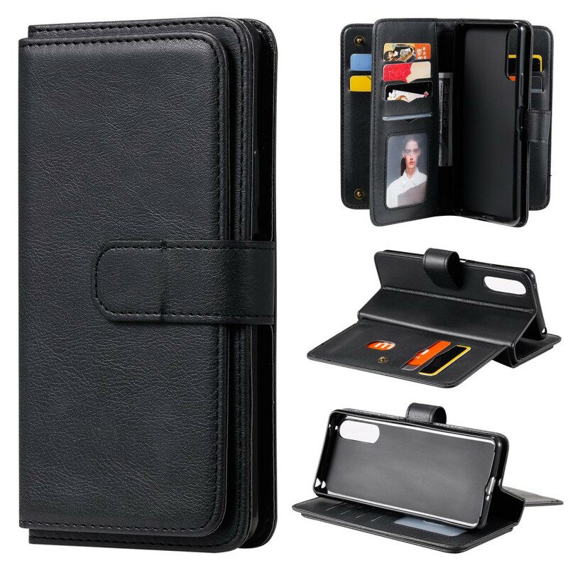 Flip Case Sony Xperia 10 II Monitoiminen 10 Kortin Pidike