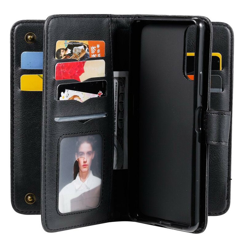 Flip Case Sony Xperia 10 II Monitoiminen 10 Kortin Pidike