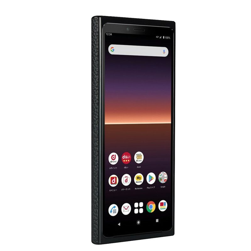 Kuori Sony Xperia 10 II Aito Litchin Nahka Hihnalla