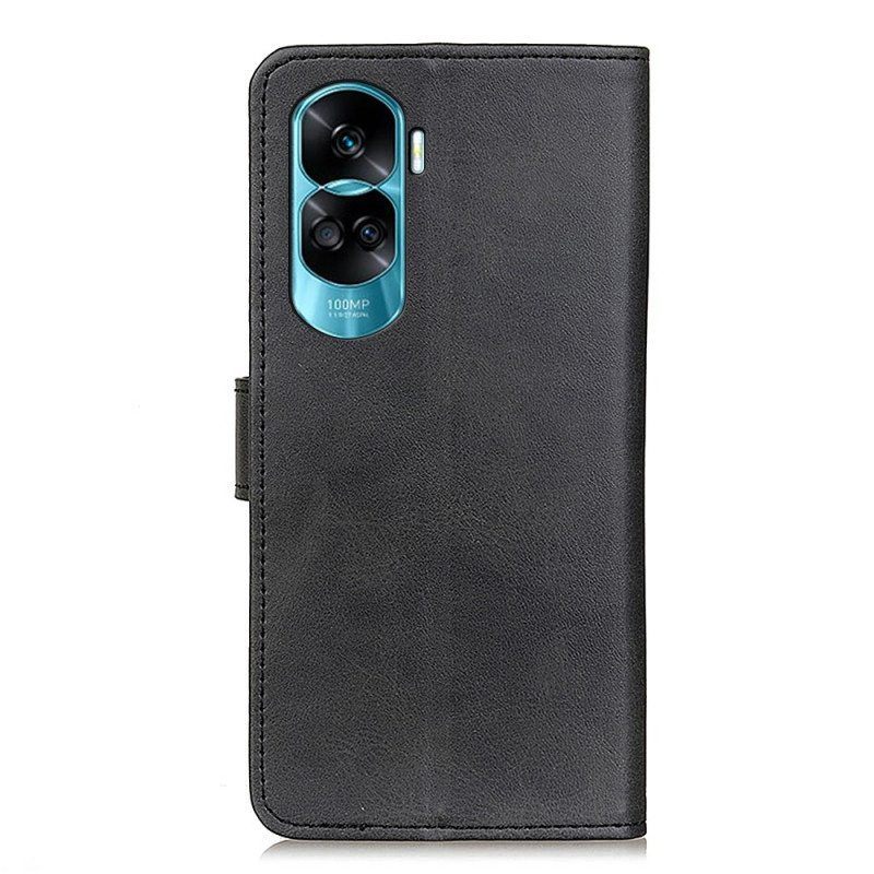 Flip Case Honor 90 Lite Matta Keinonahka