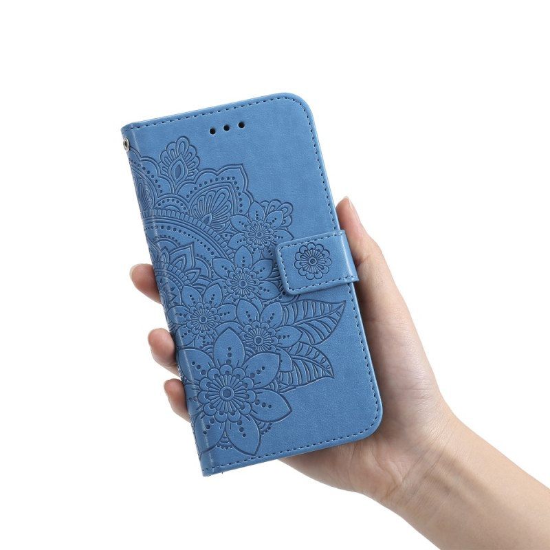 Flip Case Honor Magic 5 Lite Suojaketju Kuori Strappy Mandala