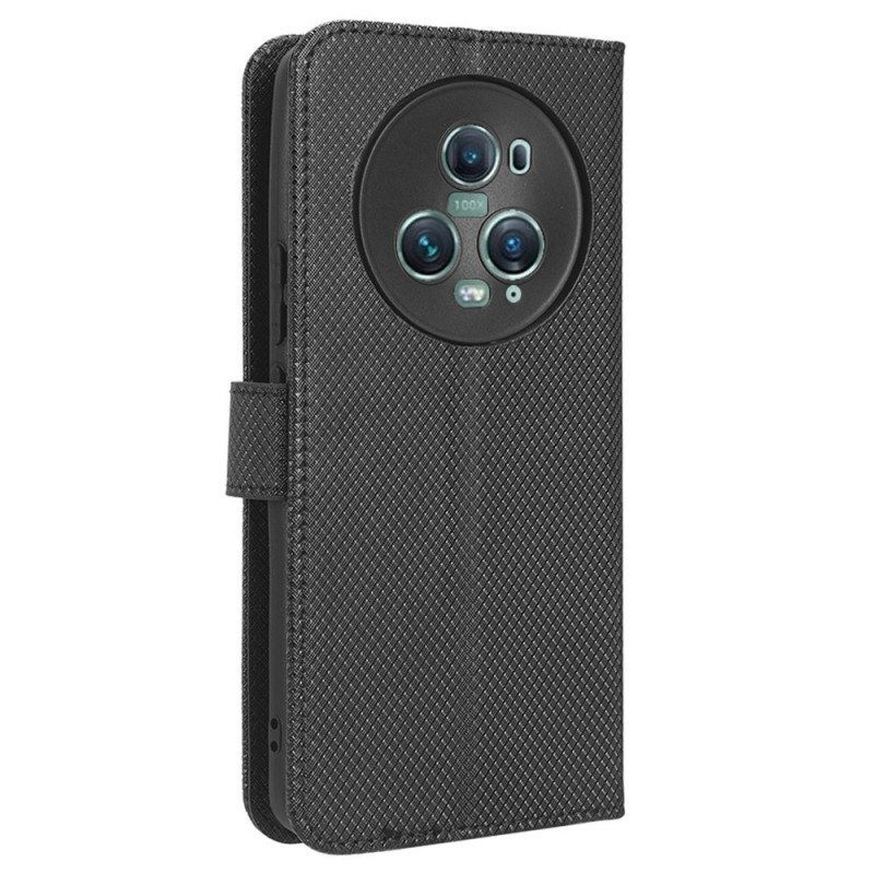 Flip Case Honor Magic 5 Pro Suojaketju Kuori Tyylikäs Strappy Faux Leather