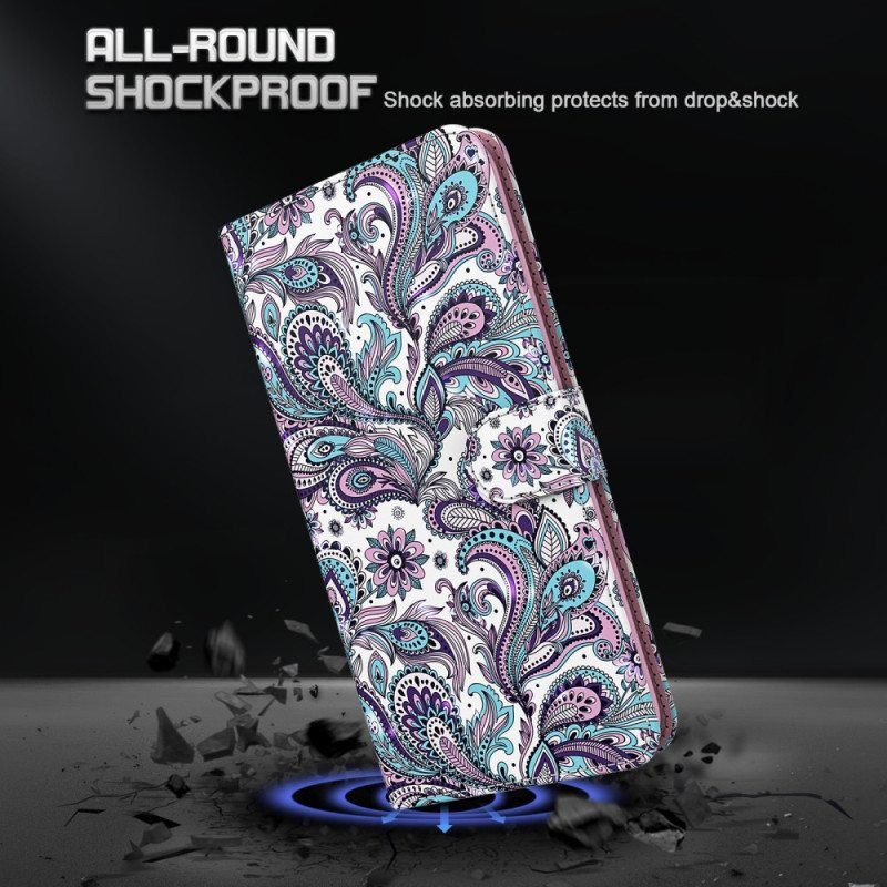 Flip Case iPhone 15 Pro Max Suojaketju Kuori 3d-hihna