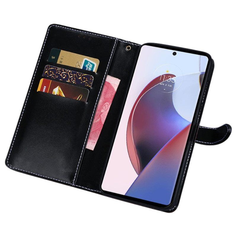 Flip Case Moto G73 5G Idewei Krokotiili