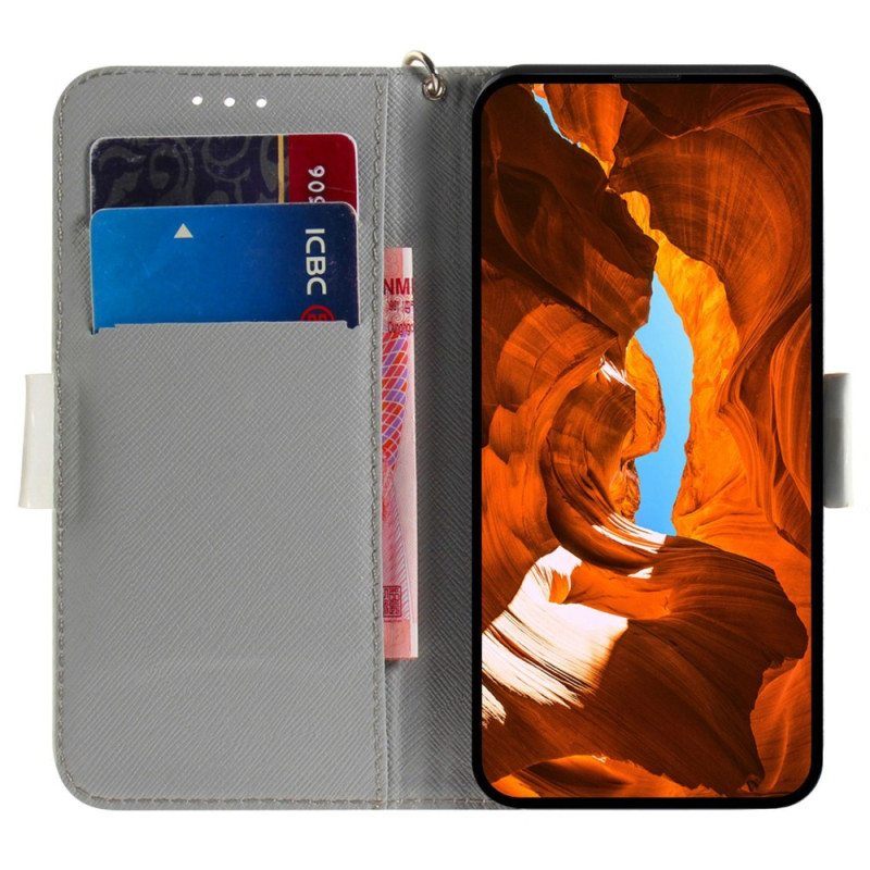 Flip Case Moto G73 5G Suojaketju Kuori Tankkamopsi