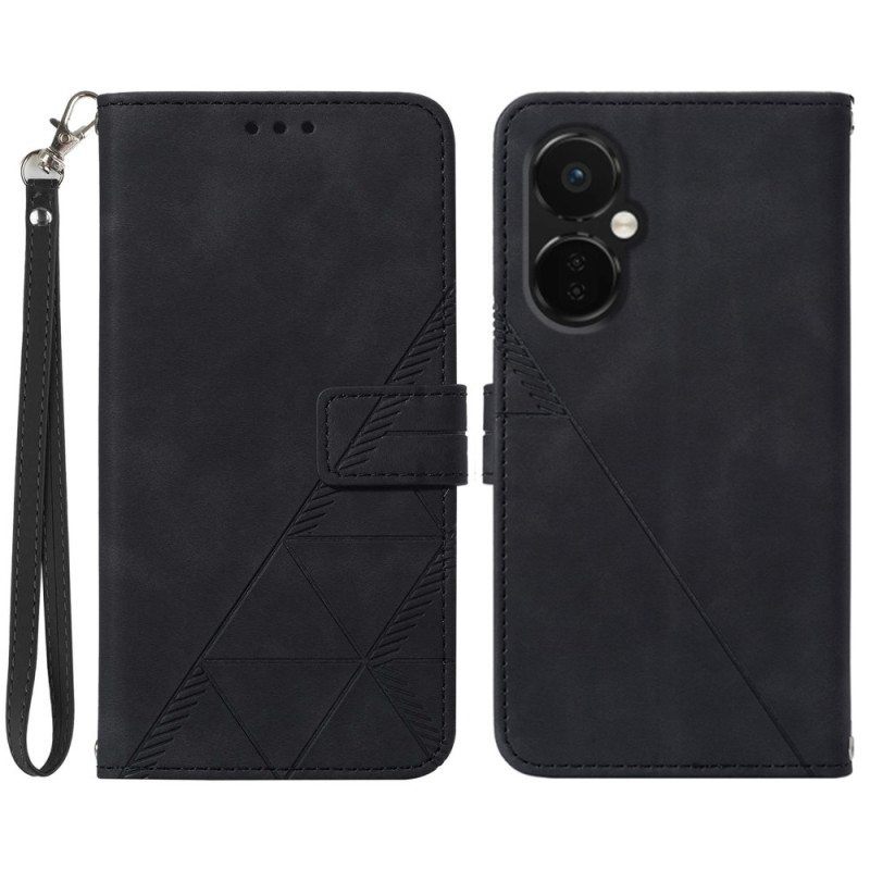 Flip Case OnePlus Nord CE 3 Lite 5G Suojaketju Kuori Hihnan Kolmiot