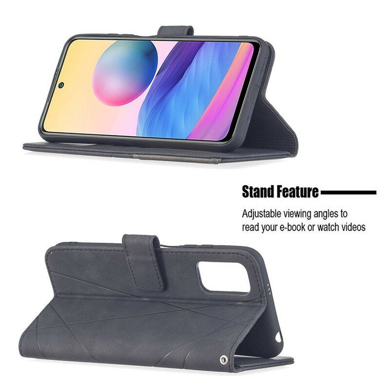 Flip Case Poco M3 Pro 5G Binfen Värikolmiot