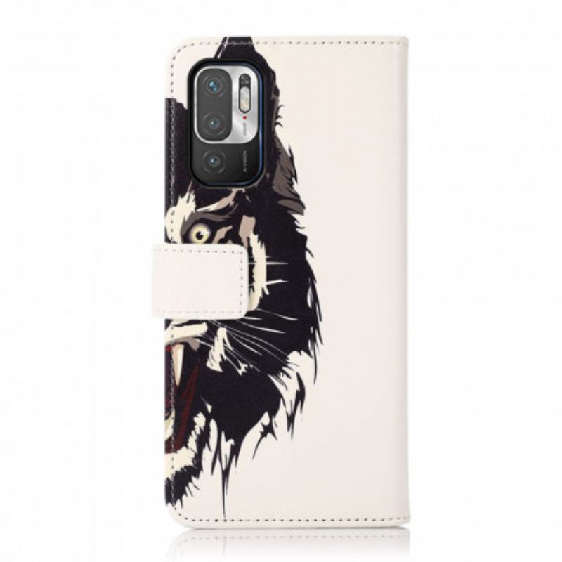 Flip Case Poco M3 Pro 5G Kova Tiikeri