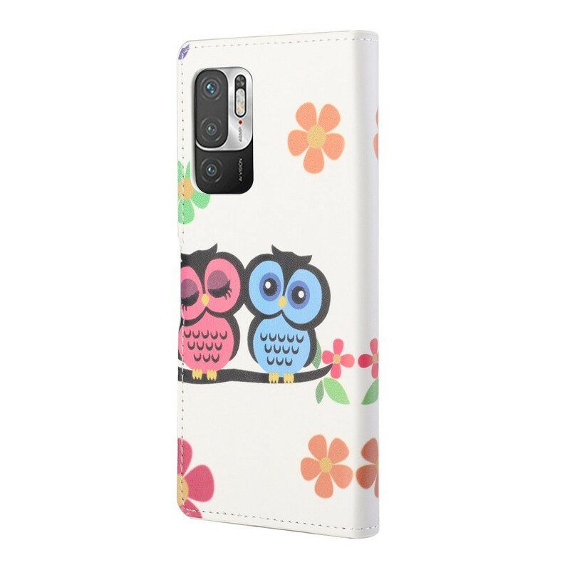 Flip Case Poco M3 Pro 5G Pöllö Perhe