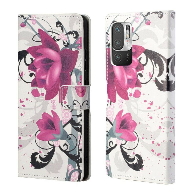 Flip Case Poco M3 Pro 5G Trooppiset Kukat