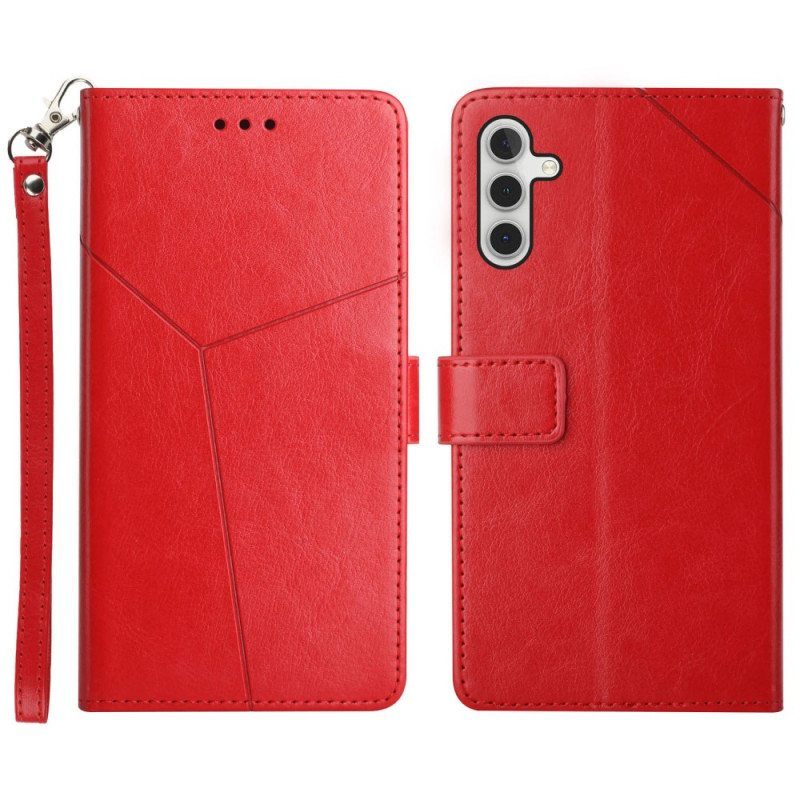 Flip Case Samsung Galaxy A13 5G / A04s Tyylikäs Nahkainen Geo Y -design