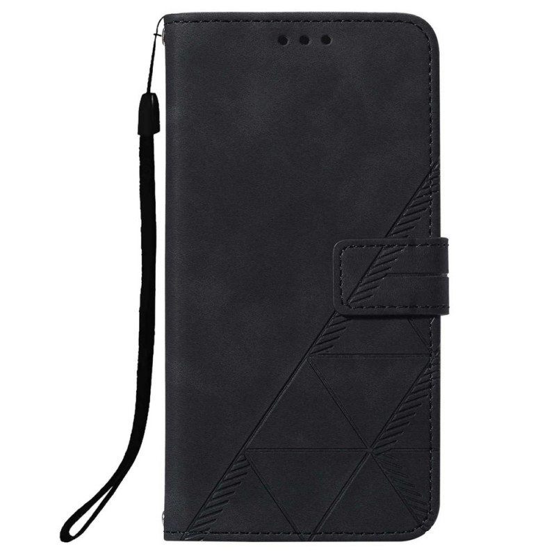 Flip Case Samsung Galaxy S20 Plus / S20 Plus 5G Pyramid-nahkaefekti