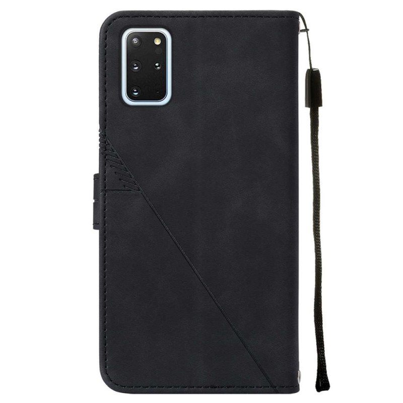 Flip Case Samsung Galaxy S20 Plus / S20 Plus 5G Pyramid-nahkaefekti