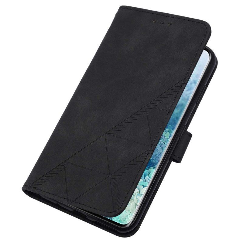 Flip Case Samsung Galaxy S20 Plus / S20 Plus 5G Pyramid-nahkaefekti